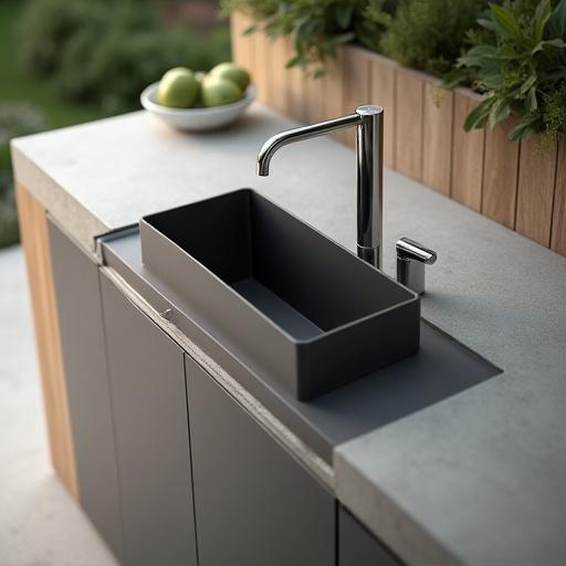 Diskhomodul med elegant integrerad diskho och blandare